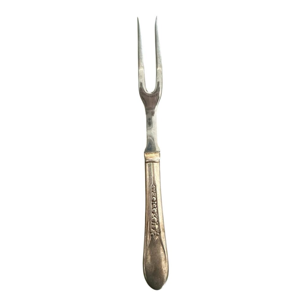 Priscilla Lady Ann Silverplate Carving Fork 2 Prong Wm Rogers International 1941
